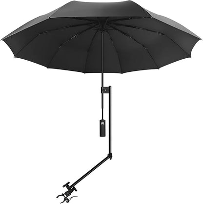 XLINGZA UPF 50+ Beach Umbrella with Adjustable Universal Clamp