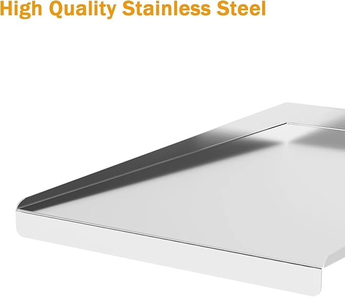 Drip Tray Heat Baffle Replacement Parts for Traeger Tailgater 20 Bronson 20 Unior Elite 20 Pellet Smoker Grill,BBQ Accessories for Traeger BBQ055 BBQ155 TFB29 TFB30 Grease Tray,Stainless Steel