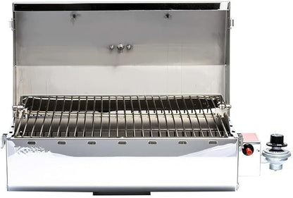 Camco 58131 Stow N' Go 160 Gas Grill with Thermometer and Igniter, White