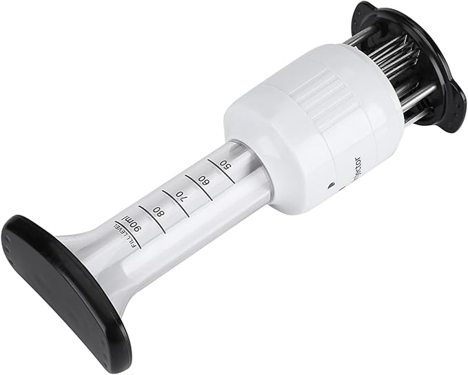 Meat Tenderizer Needle Tool – Marinade Injector Syringe for Steak, Chicken Breast, Pork, Beef & Fish – Kitchen Meat Marinade Tool for Faster Flavor Penetration