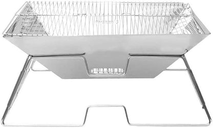 Portable Charcoal Grill, for Camping Cooking Stainless Steel Folding Grilling Stove for Travel