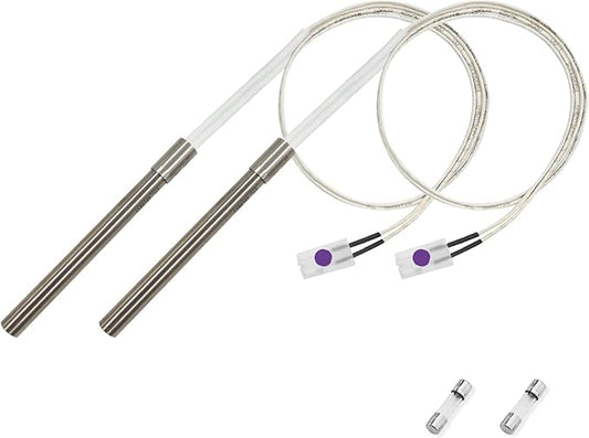 2 Pack 120V AC Hot Rod | Igniters Replacement for Camp Chef, Pit Boss (Not for PTG/Lockhart/Rapid Igniter), Traeger AC Models (Excludes D2 DC Series), Z Grills, Nexgrill, Oklahoma Joe's Pellet Grill
