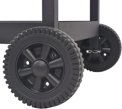 BBQ Charcoal Smoker,Charcoal BBQ Grill Outdoor BBQ Smoker Picnic Camping Patio Backyard Cooking,for Tailgating Patio Backyard Camping,With 2 Wheels, with Bottom Shelf Black