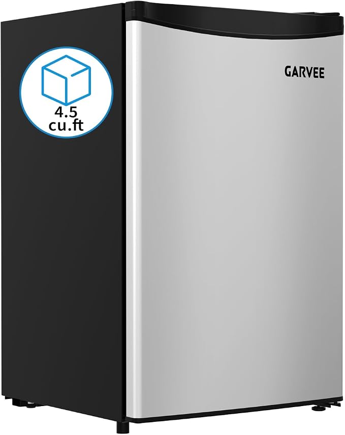 4.5 Cu.Ft Mini Fridge with Freezer, Large Cpacity & Energy-efficient System | Low Noise 38dB with Adjustable Thermostat, Small Refrigerator for Bedroom, Office, Dorm