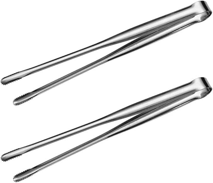 YARNOW Japanese Style Stainless Steel Barbecue Tongs 12 Inch Thickened Korean Grill Food Clamp for Outdoor Cooking and Steak Grilling