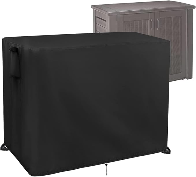 Outdoor Storage Cabinet Cover for Rubber Maid Patio Tool Shed Organization | 47x25.6x37.8,Waterproof Dustproof Heavy Duty Oxford Fabric,Decorative Outdoor Storage Cabinet (123 Gal) for Backyard