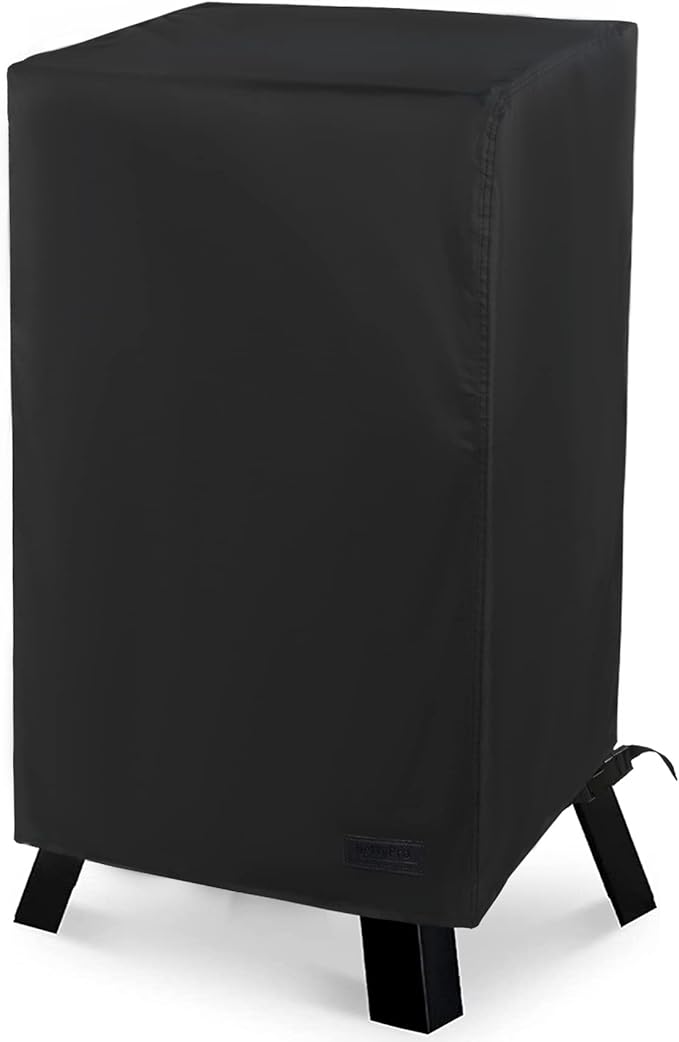 NettyPro Electric Smoker Cover, Heavy Duty Waterproof Vertical Smoker Cover for Masterbuilt Outdoor Square Grill Smoker, Black