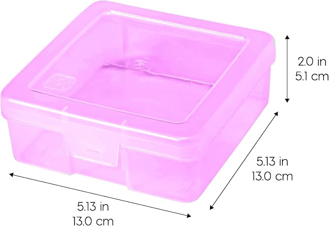 18 Pack Plastic Hobby Art Craft Organizer with Boxs | Transparent View,Stackable,Clear,Space-Saving,Durable,See Through,Plastic,,Dust Protection