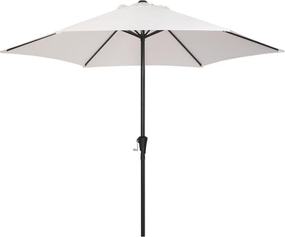 Sunnyglade 9FT Outdoor Patio Umbrella, Market & Table Umbrella with 6 Sturdy Ribs and Crank System, Fade-resistant & Waterproof for Garden Backyard Poolside Deck