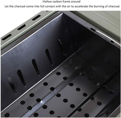 Charcoal Grill Portable BBQ Grill Thickened Large Barbecue Grill Home BBQ Barbecue Outdoor Charcoal Grill for 5 People BBQ Grill