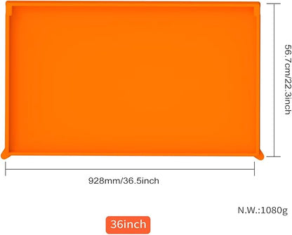 36in Premium Silicone Griddle Cover Mat for Blackstone Griddle 36 Inch - Hermetic Protection from Rust & Debris All Year, Fits All Blackstone 36 Inch Models - Food Grade Silicone（Orange）