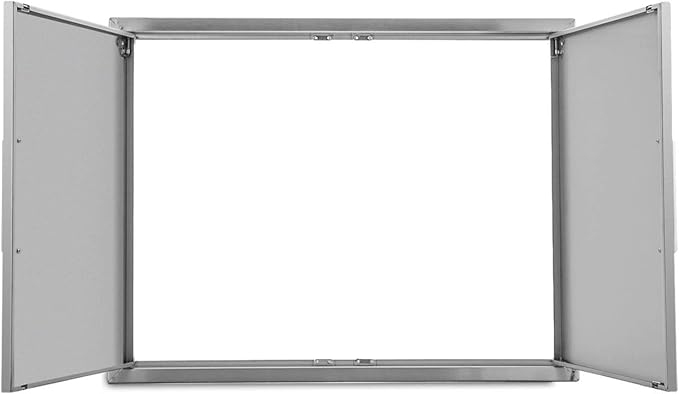 36" W x 23" H Outdoor Kitchen Doors Stainless Steel BBQ Double Access Door,Flush Mount for Outdoor Kitchen Island