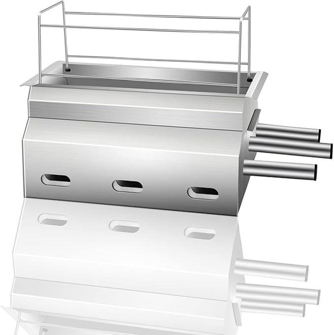 Stainless Steel BBQ Portable Charcoal Grill BBQ Lamb Skewer Camping Barbecue Grill for Garden Backyard Party Picnic Travel Home Outdoor Indoors Desktop Cooking Use