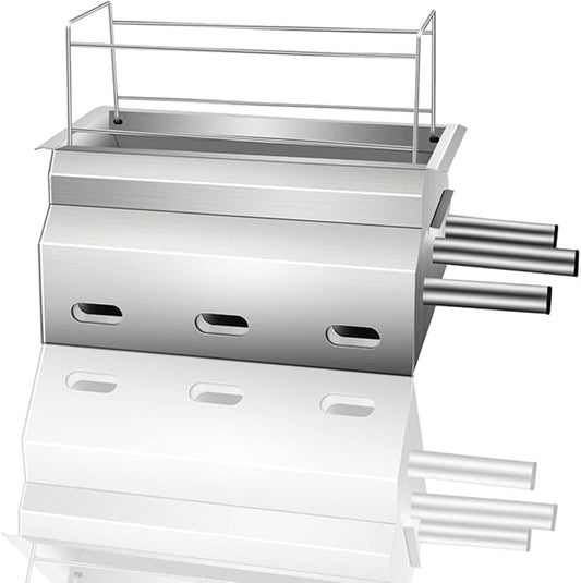 Stainless Steel BBQ Portable Charcoal Grill BBQ Lamb Skewer Camping Barbecue Grill for Garden Backyard Party Picnic Travel Home Outdoor Indoors Desktop Cooking Use