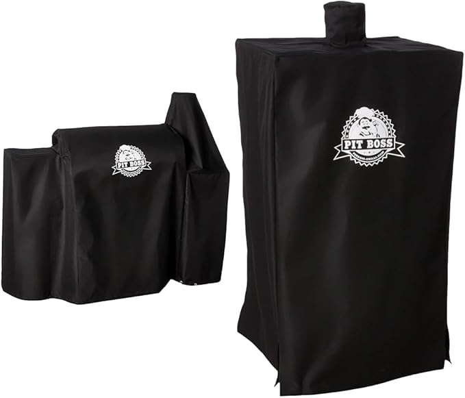 Pit Boss Grills Deluxe and Pro Series Pellet Grill Cover Bundle with 5-Series Vertical Smoker Cover