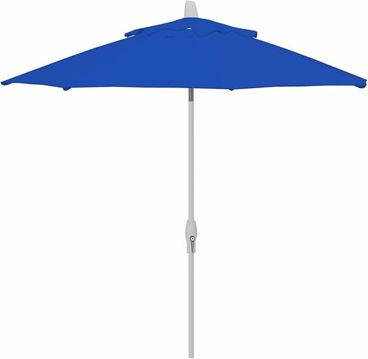 Treasure Garden 9ft Patio Umbrella – Outdoor Furniture Market Umbrella – Deluxe Auto-Tilt – White Aluminum Frame (O’bravia, Cobalt)