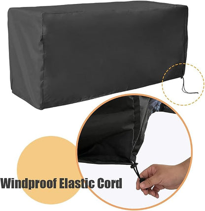 Deck Box Cover Waterproof Heavy Duty Patio Ottoman Cover All Weather Protection Outdoor Large Deck Cover Rectangular for Keter Suncast Lifetime