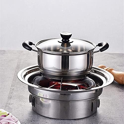 Stainless Steel Charcoal Barbecue Grill Korean Non-stick Barbecue Grills Portable Outdoor Bbq Grill Round Carbon Barbecue Stove(D)