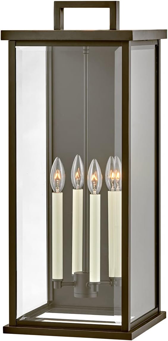 Hinkley Weymouth Extra Large Wall Mount Lantern, Oil Rubbed Bronze
