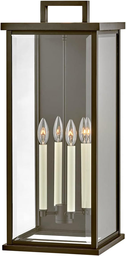 Hinkley Weymouth Extra Large Wall Mount Lantern, Oil Rubbed Bronze