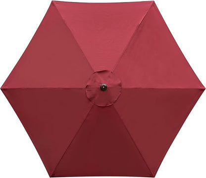 9 Feet Patio Umbrella Replacement Canopy for 6 Ribs, Market Umbrella Top, Yard Table Umbrella Top Cover,Universal Strong and Thick Umbrella Canopy,Canopy Only