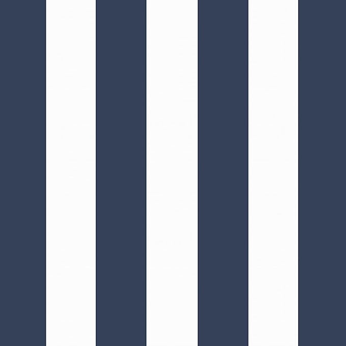 Arden Outdoor Patio Dining Chair Cushion, 20x44, Rain-Proof Seat Pad, Fade-Resistant Outdoor Cushion Sapphire Blue Cabana Stripe
