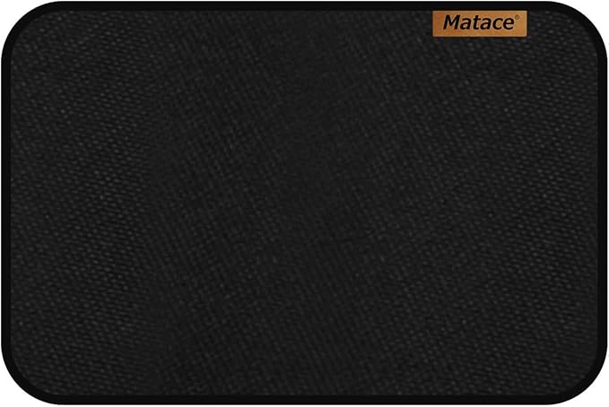Matace 16x24 Fireproof Grease Mats for Under Tabletop Grill, Small Double-Sided Fire Retardant Silicone Mat, Kitchen Countertop Protector for Burner, Air Fryer, Oven, Microwave, Toaster, Black