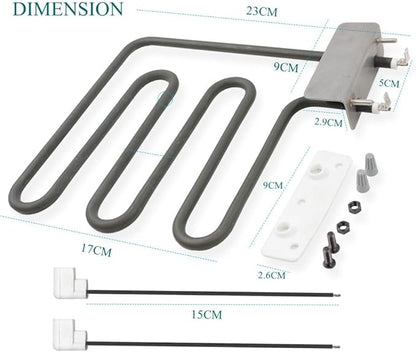 1200W Electric Smoker Heating Element 9907120027 Compatible with Masterbuilt Heating Element 40" Electric Digital Control Smoker
