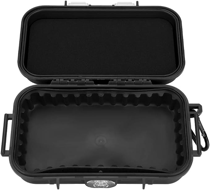 Waterproof Storage Case, Outdoor Survival Waterproof Case Shockproof Storage Case Airtight Carry Box Container for Outdoor Boating Camping(Black)
