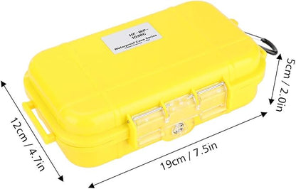 Tiiyee Waterproof Storage Case Dry Box Shockproof Airtight Fishing Outdoor | Airtight Protective Hard Shell Case Wet Dry Box for Survival Storage Fishing & Outdoor Gear, 6.29 * 3.54 * 1.57in
