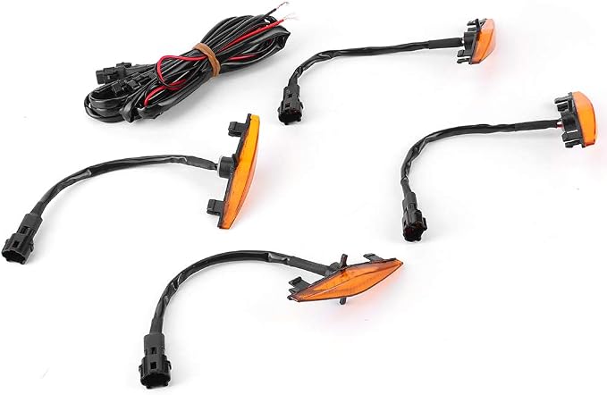 Srliya Grille Lamp, Mesh Front Led Lights Compatible with Pro 2014-2019, with Bright White Light for Enhanced Visibility (Yellow Shell Yellow Light)