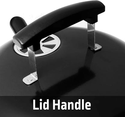 14.5 Inch Portable Charcoal Grill, Steel Construction with Vented Lid for Outdoor Cooking