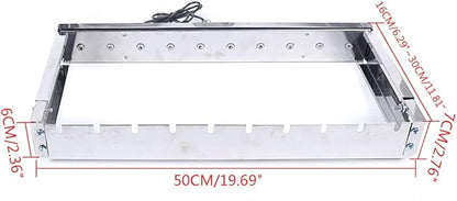 Electric Kabob Skewers Set,Stainless Steel Portable Outdoor Grill,Automatic Rolling Picnic Grill Barbecue Accessories Charcoal Grill for Camping,Beach and Backyard BBQs