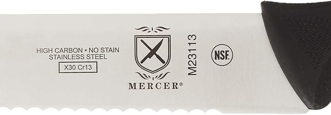 Mercer Culinary M23113 Millennia Black Handle, 16-Inch Wavy Edge, Cake Slicer