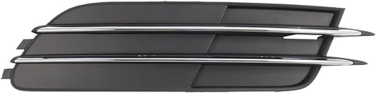 BEUTEE Fog Light Grill Cover Frame Lamp Shade Compatible with A6/A6 Accessories 2012 2013 2014 2015 4G0807681 4G0807682 (Size : Right Side Silver)