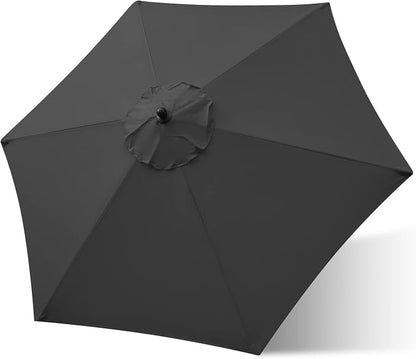 Sunnyglade 7.5ft Patio Umbrella Replacement Canopy Market Umbrella Top Outdoor Umbrella Canopy with 6 Ribs