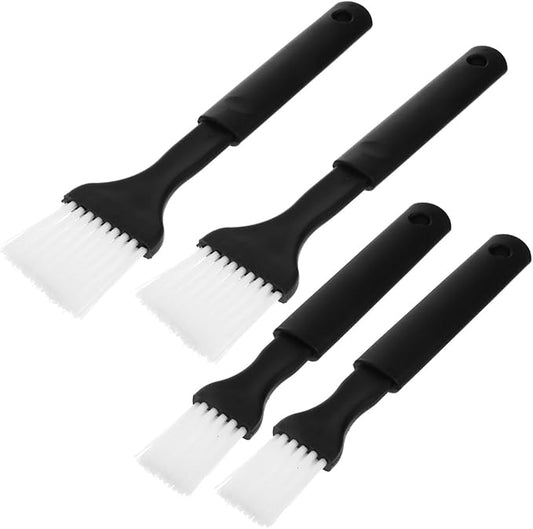 Luxshiny Bbq Brush Set 4Pcs Nylon Bristle Pastry Basting Brushes with Heat Resistant Grip for Grilling Roasting Baking Marinades