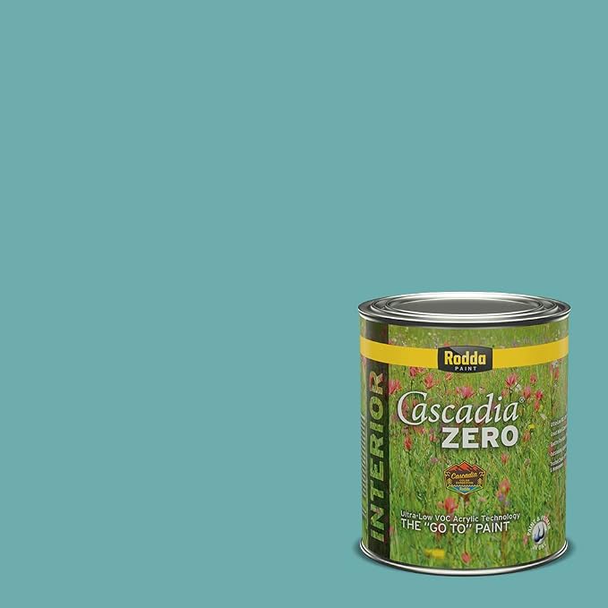Rodda Paint CASCADIA ZERO Interior Satin Paint & Primer in One, Quart, Cold North