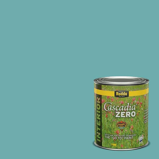 Rodda Paint CASCADIA ZERO Interior Satin Paint & Primer in One, Quart, Cold North