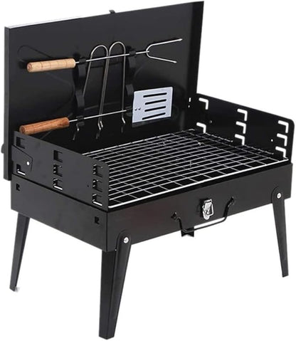 Charcoal Grill Portable Foldable Charcoal BBQ Grill for 3-5 Person Outdoor Barbecue Grill Roasting Family Party Grill BBQ Grill