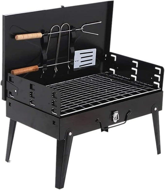 Charcoal Grill Portable Foldable Charcoal BBQ Grill for 3-5 Person Outdoor Barbecue Grill Roasting Family Party Grill BBQ Grill
