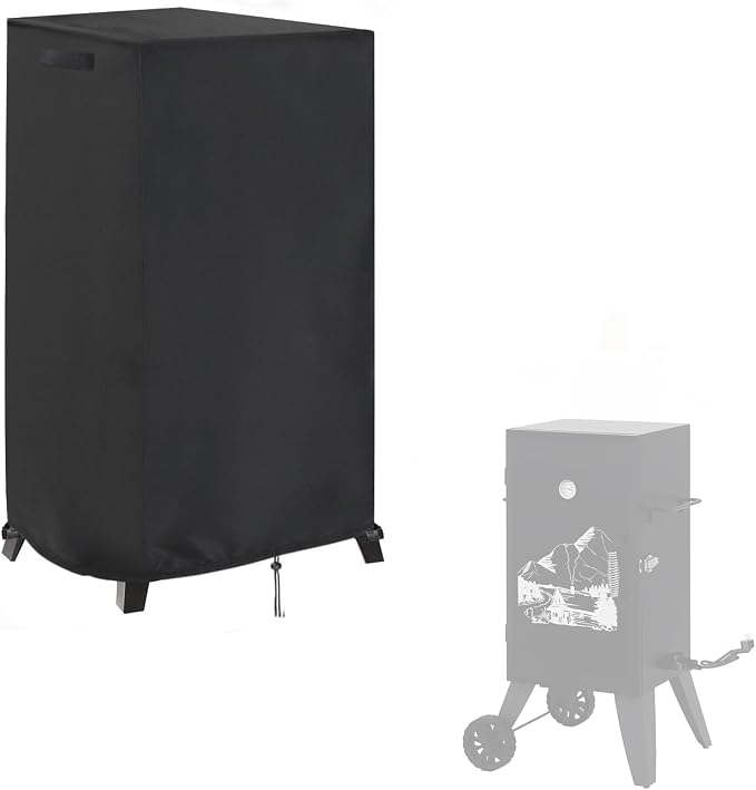 Smoker Cover for Royal-Gourme-t 28-Inch Smoker | Analog Electric Smoker Cover Waterproof Outdoor BBQ Cover - 21" L x 20" W x 33" H