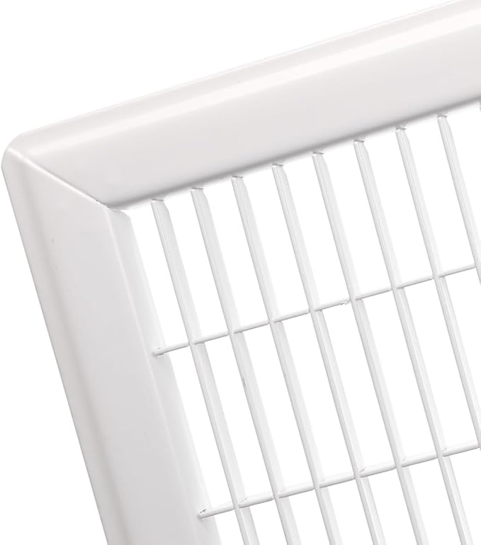 Imperial RG1031 Heavy Gauge Floor Return Air Grille, 4 x 10-Inch, White, 1-Pack