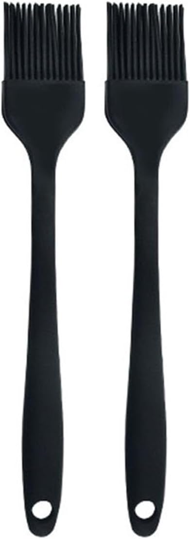 Silicone Oil brush, for BBQ Kitchen Cooking Baking and Grilling (2 PCS,black)