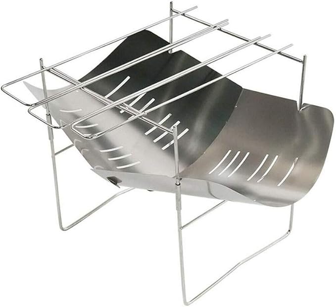 Portable Charcoal Grill, Mini Stainless Steel BBQ Grill for Camping, Foldable Outdoor Barbecue Grill with Carry Bag for Camping BBQ, Backpacking, Tailgating, Picnic,A-1