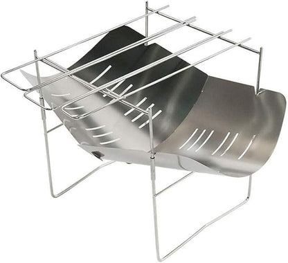 Portable Charcoal Grill, Mini Stainless Steel BBQ Grill for Camping, Foldable Outdoor Barbecue Grill with Carry Bag for Camping BBQ, Backpacking, Tailgating, Picnic,A-1