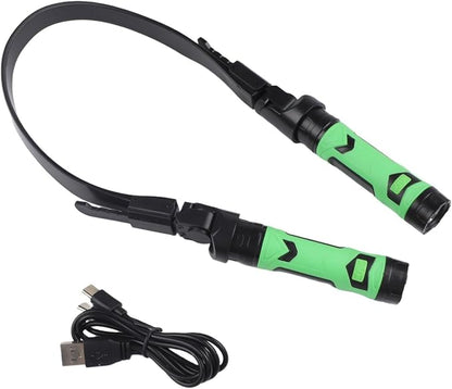 Dual-Head USB LED Neck Lamp With Hanging Strap And Magnetic Detachable Lights For Hands-Free Illumination, Night Cooking And Outdoor Barbecue Grilling Accessories