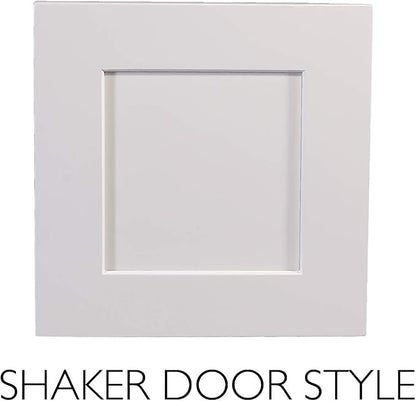 Design House Brookings Shaker Unassembled Bridge Wall Kitchen Cabinet W3015, 30 W x 12 D x 15 H, Painted White with Sherwin Williams®, Solid Wood, 561639