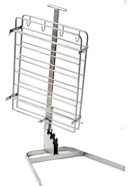 Argentine Asador Criollo Estaca with Adjustable Base, Asado a la Cruz, BBQ Grill, Robust Design, Perfect for Carne Asada, Outdoor Cooking, Includes Rotatable Cross, Durable Iron Construction