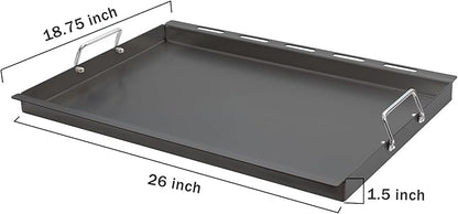 SafBbcue Genesis II 300 Series 6788 Full Size Griddle for Weber GS4 Flat Top Grills Parts, Griddle Insert for Weber Genesis II E310 E320 S315 S330 EP310 EX315 SX335 EX335 Carbon Steel, with Handles